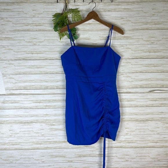 Revolve Superdown Blue Fabiana Ruched Side Mini Dress - Picture 2 of 5
